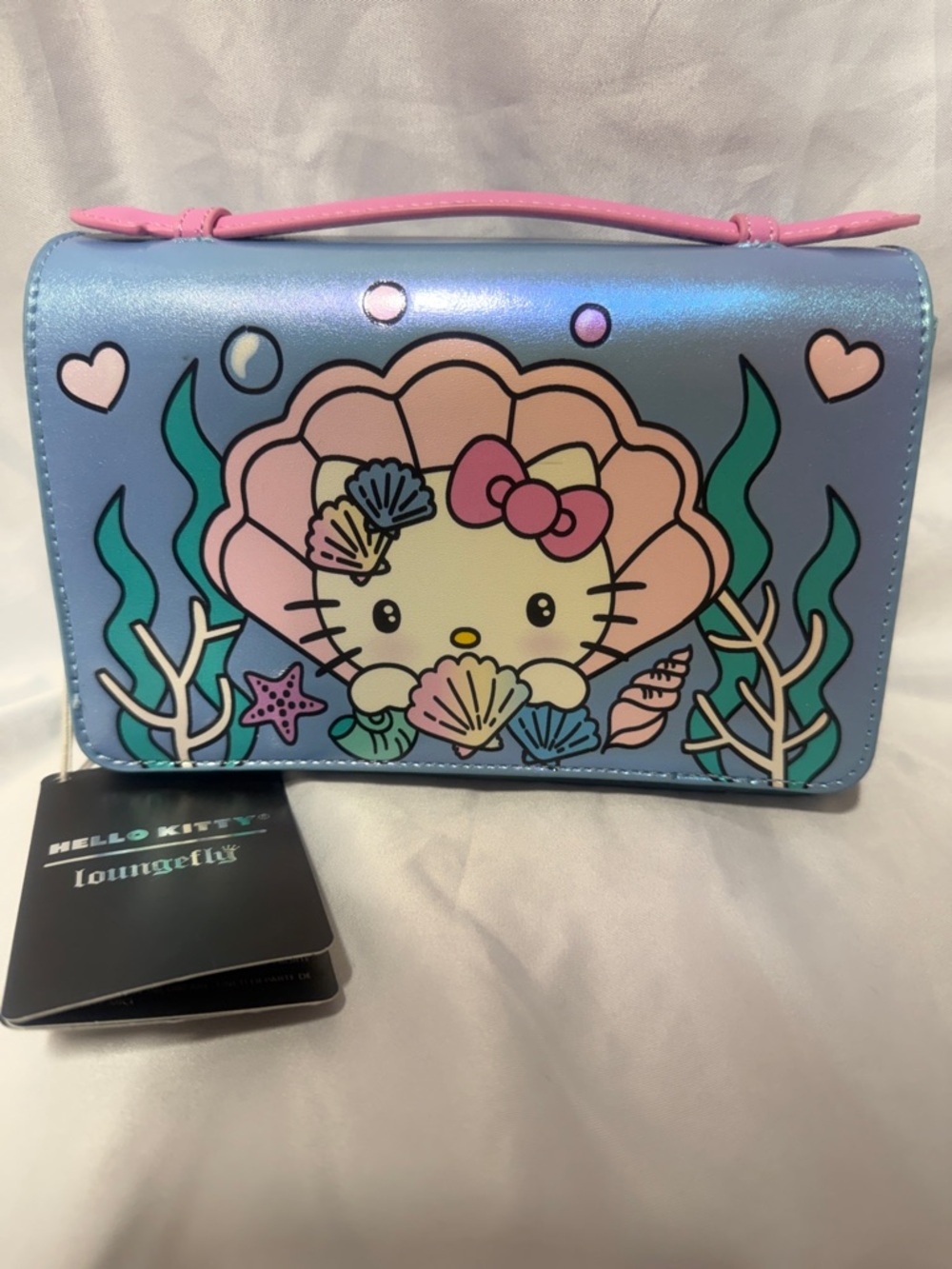 Loungefly Hello Kitty Mermaid Metallic Crossbody Bag NWT